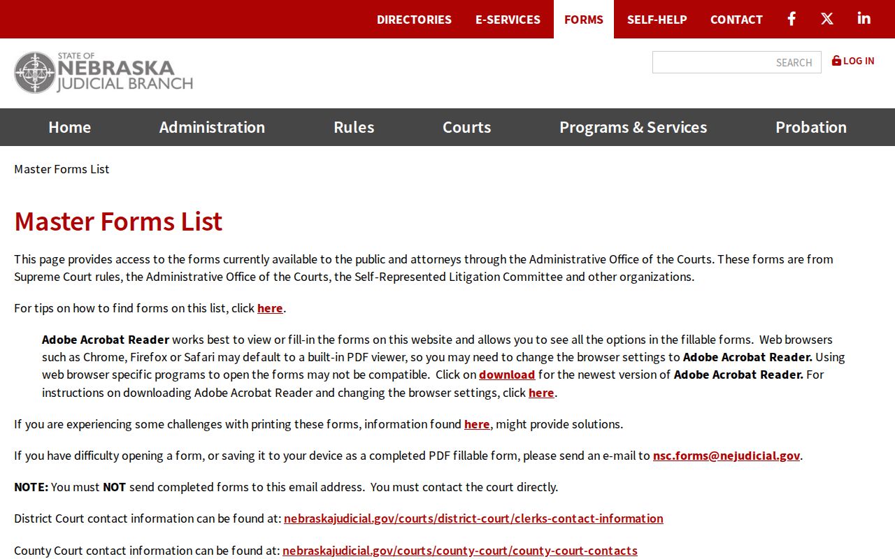 Cedar County bench warrant and bond forms index