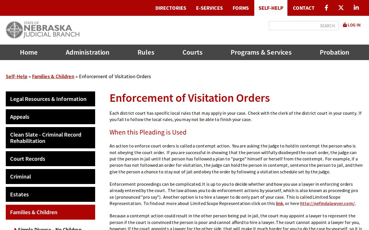 Cedar County active warrants family court process