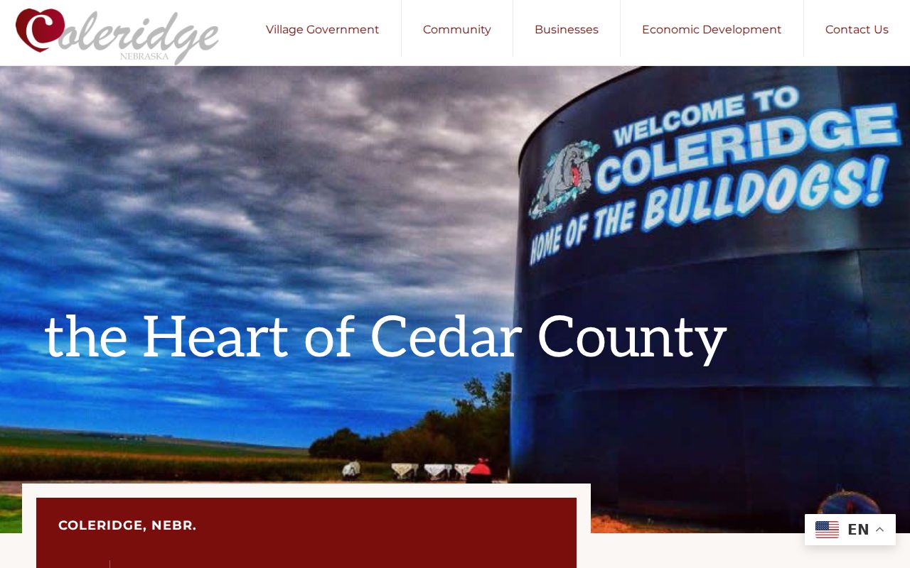 Cedar County municipal court warrant Coleridge village route