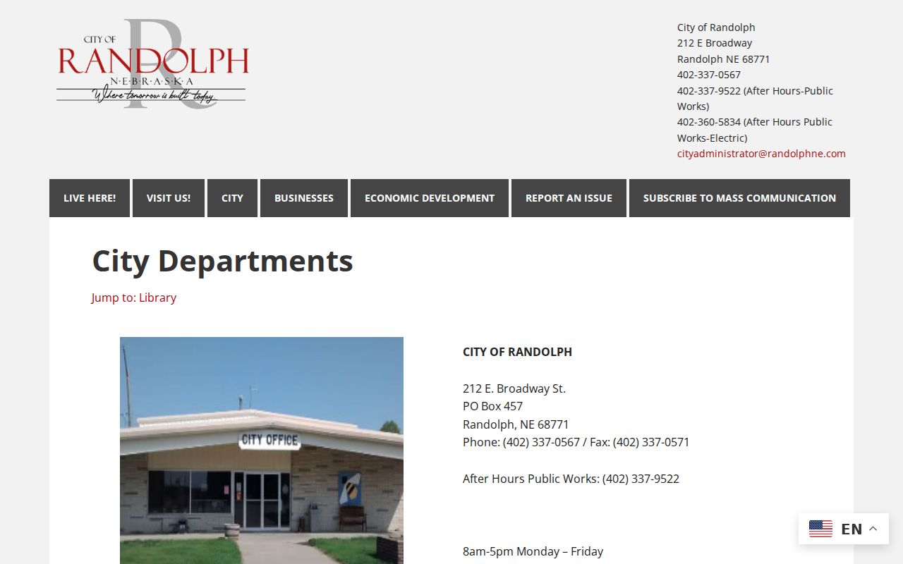 Cedar County municipal court warrant Randolph police route